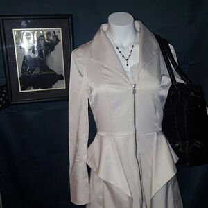 bebe Cream Long Sleeve Dress